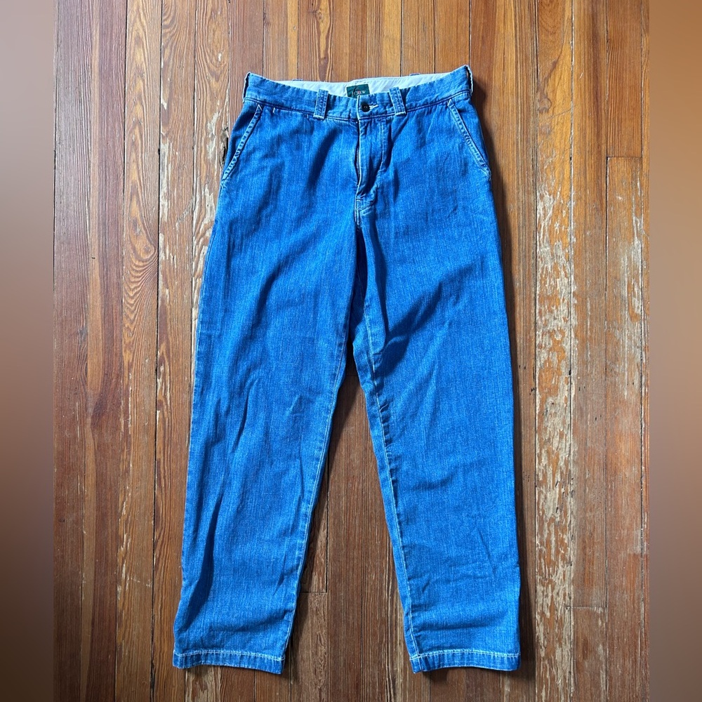 J. Crew classic trousers denim NWT